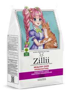 Корм ZILLII ZILLII HEALTHY CARE DIGESTIVE CARE — БЕРЕЖНАЯ ЗАБОТА О  ПИЩЕВАРЕНИИ