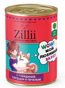 Корм ZILLII для Взрослых Собак с Говядиной, Сердцем и Печенью — Глава о Силе и Выносливости!
