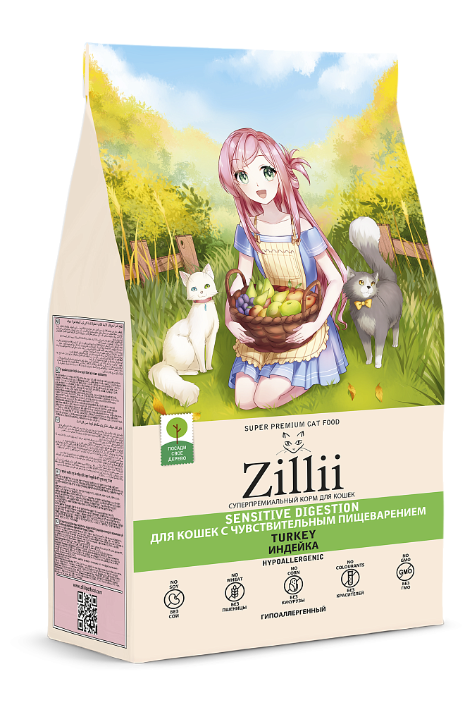 Для взрослых кошек с чувствительным пищеварением